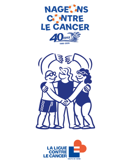 Nager Contre le Cancer Affiche