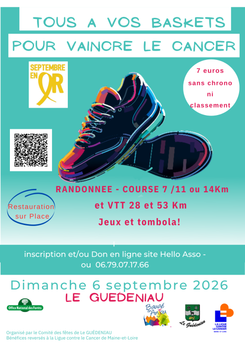 Affiche indiquant les informations de la Randonnée - Course - VTT qui aura lieu le 06/09