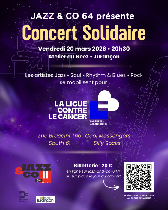 Affiche Concert solidaire Jazz&Co64