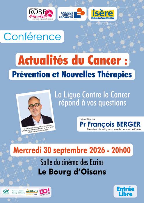 Conférence Pr Berger Bourg d'Oisans 30 septembre 2026