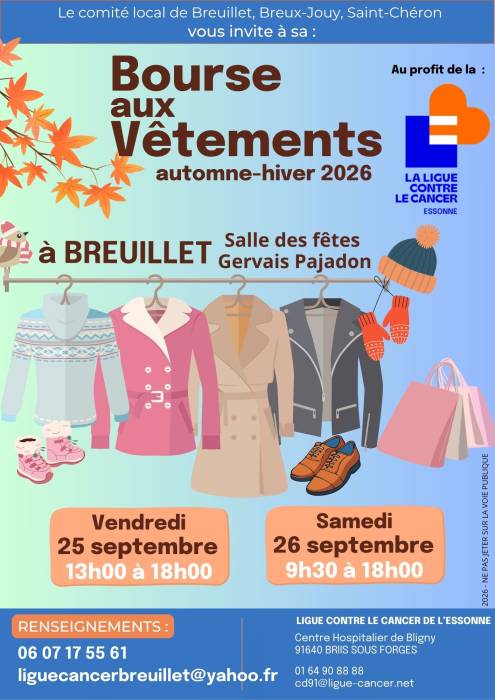 Bourse aux vêtements-automne-hiver-Breuillet-91