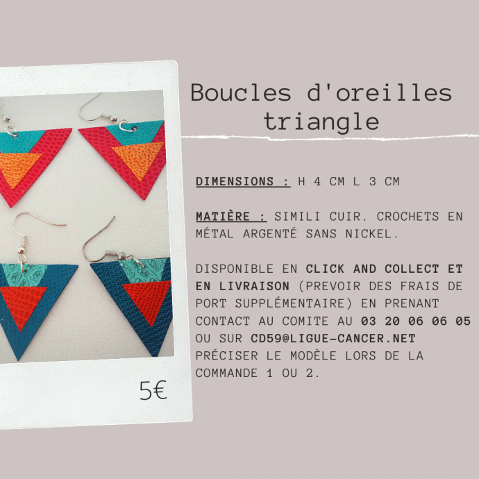 boucles d'oreilles triangle