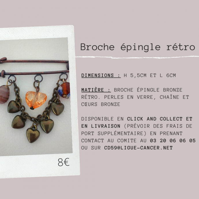 broche épingle rétro