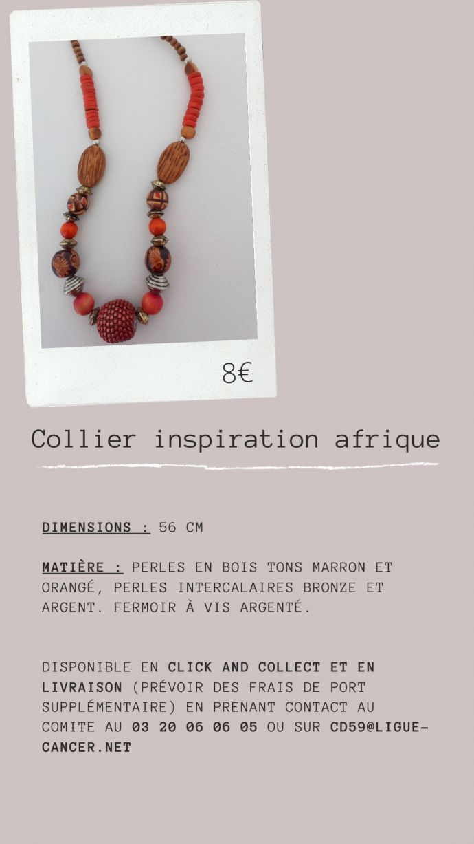 collier inspiration Afrique 