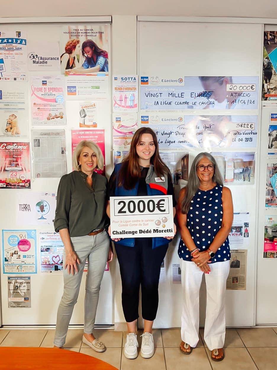 remise d'un chèque 2000 euros